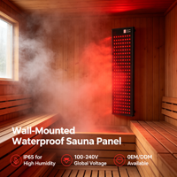 Panneau de sauna à lumière rouge pour tout le corps, prix d'usine, 7 longueurs d'onde 630-1060nm, 200 LED, CE FCC RoHS, lampe de luminothérapie rouge personnalisée IP65