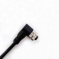 Connecteur blindé M8 M12 à vis filetée, code T S K L, 4 broches, 5 broches, droit ou coudé, personnalisé, avec câble PUR PVC pour capteurs