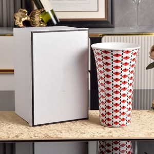 แจกันเซรามิกทรงสูงสไตล์อาร์ตเดโค งานแฮนด์เมดสุดหรู สำหรับตกแต่งงานแต่งงาน ตกแต่งบ้าน แจกันดอกไม้ตั้งโต๊ะ - Product Image 3