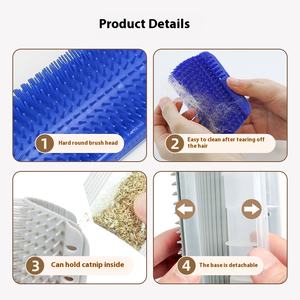 Self-Entertain ment <span class=keywords><strong>Face</strong></span> <span class=keywords><strong>Scratcher</strong></span> und Haarentferner für Hunde Katzen massage Haustier bedarf aus strap azier fähigem Kunststoff - Product Image 3