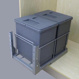Poubelles classées par cuisine, tiroir d'armoire coulissant Poubelles classées <span class=keywords><strong>Poubelle</strong></span> en plastique coulissante Armoire de rangement - Product Image 1