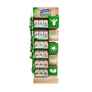China Custom Folding 3-Shelf Corrugated Cardboard Display <b>Rack</b> for POP Cardboard <b>Drink</b> Floor Beverage <b>Rack</b> - Product Image 1