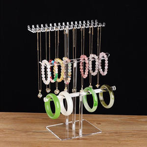 Ensemble de présentoirs à bijoux en acrylique moderne de qualité supérieure, support pour boucles d'oreilles, organisateur de bracelets et support pour cartes de boucles d'oreilles, rangement élégant pour - Product Image 1