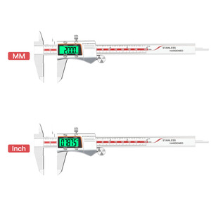 <span class=keywords><strong>Calibrador</strong></span> Digital <span class=keywords><strong>Vernier</strong></span> con Pantalla LCD Retroiluminada 2026, Escala de Acero Inoxidable de 200 mm, Precisión de 0.01 mm, Acabado Cromado Satinado, Estándar para el Hogar - Product Image 4
