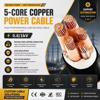 Cable de Alimentación de Cobre Puro de Alta Calidad 99.9% YJV de 5 Núcleos 0.6/1kV con Aislamiento XLPE y Cubierta de PVC, Precio Directo de Fábrica