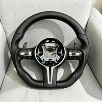 Volant sport en cuir noir plat M Sport adapté aux BMW F10 F30 F31 F32 F20 E90 E87 E92 X6 E71 X5 E70 F15 F16