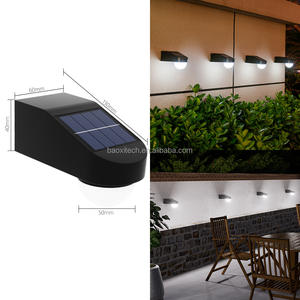 مصباح حائط شمسي بمستشعر بشري 3 أوضاع مصباح LED IP65 مقاوم للماء مصباح حديقة خارجي - Product Image 3