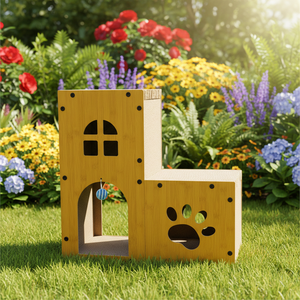 Double-Layer Classic Modern <strong>Design</strong> <strong>Cat</strong> Scratcher <strong>House</strong> Wear-Resistant Non-Shed Corrugated Scratcher (Multi-Function) Carton - Product Image 3