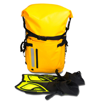 Sac à dos étanche pour plongée sous-marine, en PVC, avec poche de rangement pour ailerons, bande réfléchissante, pour la plongée en apnée, le surf, le kayak en plein air