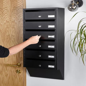 Coffres-forts UK Boîte <span class=keywords><strong>aux</strong></span> <span class=keywords><strong>lettres</strong></span> en acier multi-occupants Boîte <span class=keywords><strong>aux</strong></span> <span class=keywords><strong>lettres</strong></span> murale antivol sécurisée Boîte <span class=keywords><strong>aux</strong></span> <span class=keywords><strong>lettres</strong></span> d'appartement avec <span class=keywords><strong>plaque</strong></span> signalétique et serrure à clé - Product Image 2