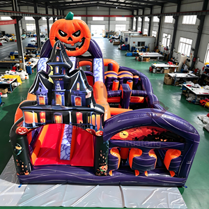 Circuito de Obstáculos Inflable Comercial para Halloween, Casa de Brinco Inflable, Combo Hupfburg para Eventos al Aire Libre, Festivales, Carnavales - Product Image 3