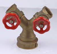 Conexión de Manguera Flexible de Latón para Departamento de Bomberos con Tapa Protectora y Cadena para Sistema de Hidrantes y Incendios Clase A y B