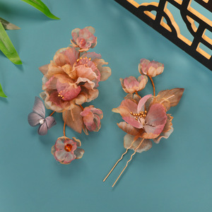Collection Automne 2025 : Accessoires Cheveux Faits Main Style Antique, Design Original avec Feuilles Séchées et Motifs Floraux, Hanfu - Product Image 4