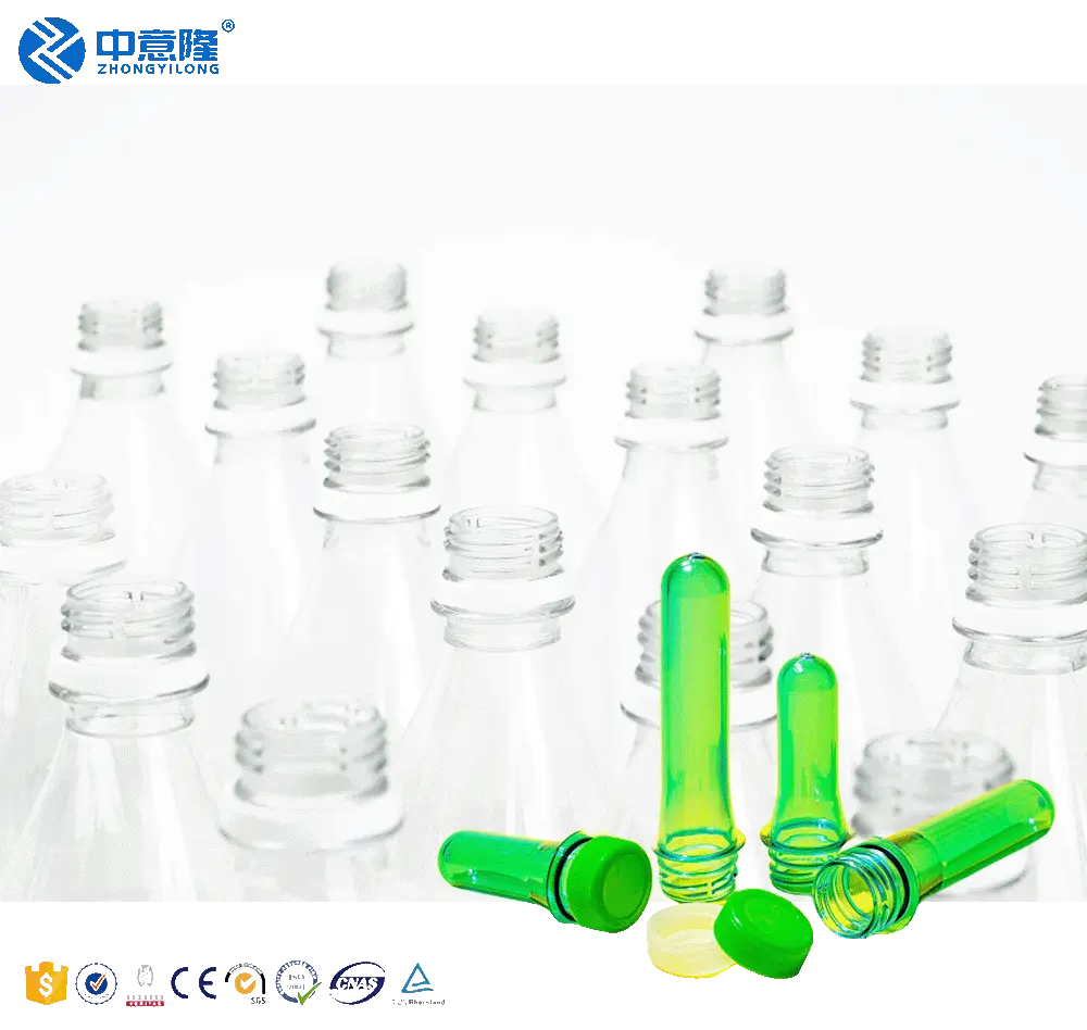Kualitas tinggi transparan ukuran kustom 28mm Preform kosmetik hewan peliharaan untuk botol air plastik mesin peniup jalur pengisian air
