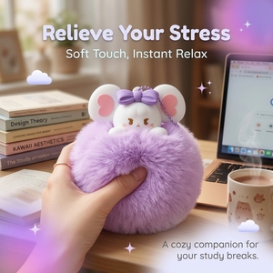 Série Mikko Pom-Pom, boîte mystère <span class=keywords><strong>surprise</strong></span>, figurine d'animal en PVC moelleuse avec porte-clés en métal, boîte de présentation de 12 pièces - Product Image 3