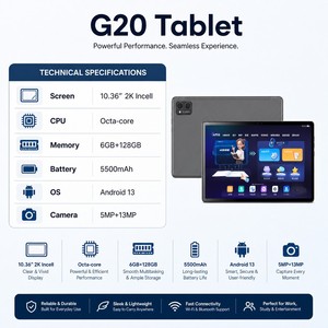 G20 <b>10</b>.36 Inch Octa-Core <b>Tablet</b> <b>Android</b> 13 6GB RAM 128GB ROM 2K Incell Display 5500mAh All-Day Battery Dual for business office - Product Image 6