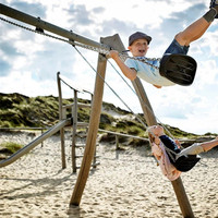 Balançoire en bois pour enfants et adultes, pour jardin extérieur, parc d'attractions, aire de jeux