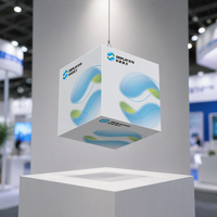 Boîte lumineuse publicitaire en tissu SEG, cube en aluminium extrudé, affichage LED, stand d'exposition 3D éclairé, portable, pour magasin de détail