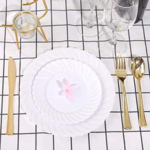 7 Inch Clear <b>Plastic</b> Eco Friendly Event Use Party <b>Dinner</b> <b>Plate</b> - Product Image 6