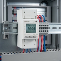 Compteur d'énergie monophasé Acrel ADL200, montage sur rail DIN, communication Modbus RTU, écran LCD pour armoire de distribution électrique