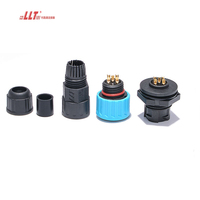 LLT M12 Outdoor 5pin Led Push Lock Ip67 IP68 Connecteur de montage sur panneau étanche