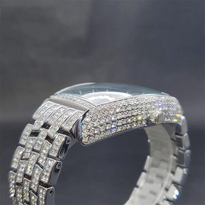 Montres mécaniques pour hommes sur mesure, entièrement serties de diamants étincelants, Moissanite, style Hip-hop, testées au diamant - Product Image 4