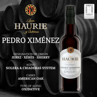 Vin de dessert 100% raisin Pedro Ximenez, PEDRO XIMENEZ HAURIE, 750ml, fabriqué en Espagne