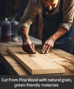 Kệ treo tường bằng gỗ Kệ treo tường lớn Kệ trang trí ba tầng làm bằng gỗ rắn đặt hàng đóng gói - Product Image 4