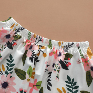 Vêtements d'été pour filles, T-shirts à manches courtes tricotés imprimés, ensembles de jupes pour bébés, vêtements pour enfants - Product Image 5