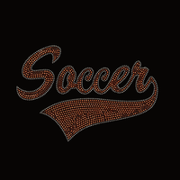 Transferts thermiques en strass à motif Football Love, les plus vendus pour les t-shirts