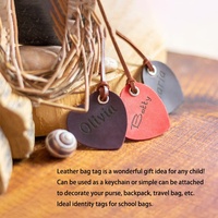 Étiquettes de sac à main en cuir personnalisées avec nom personnalisé Étiquettes en cuir véritable pour cadeau d'enfant