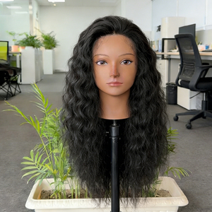 Perruque mi-tête naturelle noire 100% cheveux humains bruts du Vietnam, ondulée, sans dentelle, 8-34 pouces, densité 180% - Product Image 6