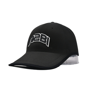 Casquettes de sport à séchage rapide pour l'extérieur Vente en gros Polyester Spandex Laser Trous Performance Casquette de baseball Casquette brevetée une pièce noire - Product Image 1