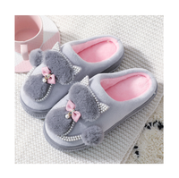 Pantoufles en Peluche Chat en Coton, Chaussures d'Intérieur à Plateforme pour Femme, Pantoufles d'Hiver, Chaussons Douillets pour Femme, Chaussures Chaudes Tendance en EVA 20cm