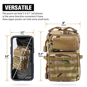 आउटडोर मोले एडमिन पाउच छोटे बैग बहु-उद्देश्य उपयोगिता edc उपकरण चिकित्सा सामरिक मोले आईफ़क कमर सेल फोन बैग - Product Image 2