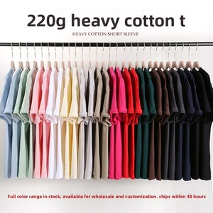 T-shirt ample vintage en coton peigné épais 230g pour jeune garçon, coupe européenne oversize, manches courtes, épaules tombantes, couleur unie, modèle OEM - Product Image 3