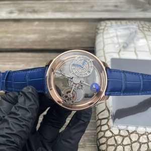 Montre mécanique de luxe pour homme, cadran orbital, mouvement flottant, style tourbillon, logo personnalisé OEM - Product Image 4