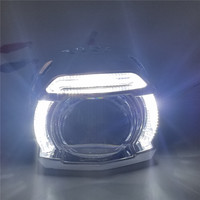 Nouveaux phares de voiture à LED avec projecteur de faisceau longue portée, feux de jour (DRL) et clignotants pour moto, compatibles avec les ampoules H1 H4 H7 9005 9006