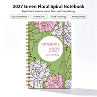 Carnet à spirale A4 personnalisable pour fournitures de bureau et scolaires, papier ligné et quadrillé, bloc-notes d'écriture, impression de logo personnalisé, vente en gros OEM