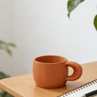Tasse à café en porcelaine mate nordique simple, imprimée par sublimation, 200 ml - Passe au lave-vaisselle et au micro-ondes, réutilisable pour le petit-déjeuner/le lait
