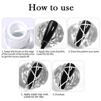 Lot de 12 vernis à ongles en gel semi-permanents UV pour la peinture, le dessin, la manucure, le nail art, le liner et la colle brossée