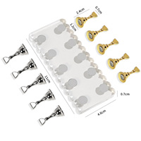 Support magnétique multifonctionnel à double rangée d'embouts d'ongles 10pcs Acrylique Base Stand Set Nail Art Polish Tray Solid Plate for Practice