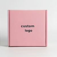 Personnalisable haut de gamme rose ondulé avion tirette boîtes étanche réutilisable gaufrage éponge expédition sécurisée cadeau