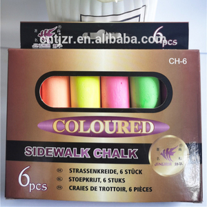 Prix usine Fluo Colors 6pcs/OEM Paper Box Peinture extérieure pour enfants Craie de trottoir lavable de haute qualité - Product Image 3