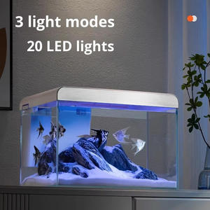 Pecera Rectangular Pequeña de Vidrio Ultra Blanco con Circulación Automática para Oficina en Casa, Garantía de 2 Años, No Requiere Peces - Product Image 5