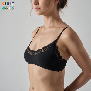 Sujetador Deportivo Sin Costuras para Mujer SUHE, Cuello Redondo, Tirantes Finos, Soporte Ligero, Transpirable, Bralette de Yoga, Color Sólido - Product Image 4
