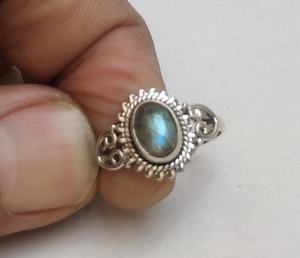 Wholesale Silver 925 Women and Girls <b>Ring</b> with Natural Labradorite Stone <b>Rings</b> Wholesale <b>Indian</b> Silver <b>Ring</b> - Product Image 1