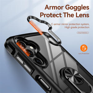 Funda con soporte de anillo resistente para <span class=keywords><strong>Samsung</strong></span> <span class=keywords><strong>Galaxy</strong></span> A35 A55 A16 A25 A24 A34 A15 A54 A14 A12 A32 <span class=keywords><strong>A52</strong></span> MARCO DE TPU suave cubierta transparente híbrida - Product Image 6