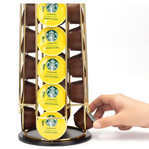 Support pour capsules de café en gros Factyory, compatible <span class=keywords><strong>Tassimo</strong></span>, Nespresso, Dolce Gusto, chromé, 24 emplacements - Product Image 5