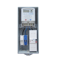 Boîtier de compteur prépayé monophasé à clavier avec couvercle transparent, disjoncteur et fusible, pour énergie électrique 220-240V 1.5-30A 50/60Hz